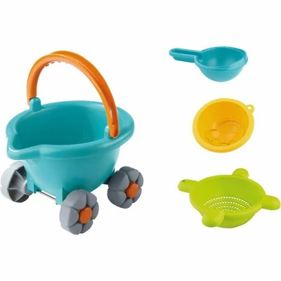 HABA Sand Bucket Scooter - 4 Piece Nesting Beach Toy Set For Toddlers