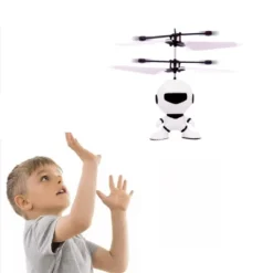 Link Robot Hand Operated Infrared Flying Robot Helicopter Toy - Great Gift For Boys & Girls