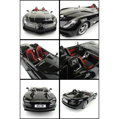 Ready! Set! Go! Link 1:12 RC Mercedes-Benz SLR Radio Remote Control Licensed Model Car - Black & Silver - Image 2