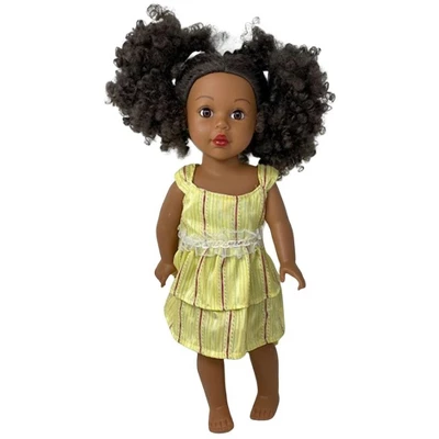 Doll Clothes Superstore Size 6 Matching Girl And Doll Yellow Ruffle Dresses - Image 2