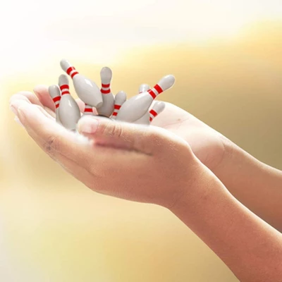 Kicko Miniature Bowling Game Set - 11 Pieces White - Image 4