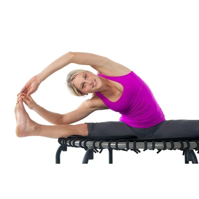 JumpSport 350 PRO Indoor Heavy Duty Lightweight 39-Inch Fitness Trampoline With Handle Bar Accessory, Black - Image 2