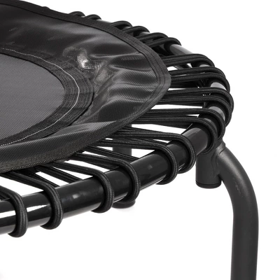 JumpSport 220 In Home Cardio Fitness Rebounder Mini Trampoline With Premium Bungees And Workout DVD, Safe, Sturdy And Gentle On The Body, Black - Image 3