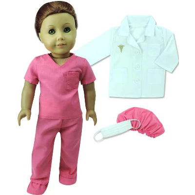 Sophia’s Doll Doctor Scrubs And Lab Coat Set For 18" Dolls - Image 4