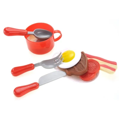 Link Worldwide Little Chef Breakfast Griddle Electric Kitchen Grill Pretend Food Playset - Red/Gray - Image 10