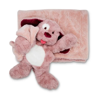 Plushible Blankie Bestie 2-in-1 Plush And Blanket Pinki Doodle Dog - Image 4