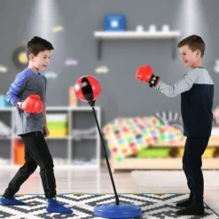 Kids Boxing Set - Kids Boxing Gloves And Punching Bag - Kids Punching Bag With Adjustable Stand & Pump - Play22USA