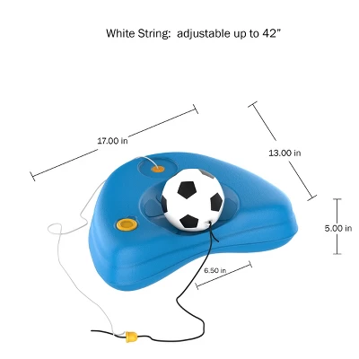 Toy Time Soccer Rebounder- Reflex Training Set With Fillable Weighted Base And Ball With Adjustable String Attached - Image 2