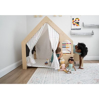 Avenlur Flair - Wooden 5 In 1 Indoor Playhouse Play Tent With Desk Table - Image 8
