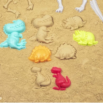 Top Race Dinosaur Beach Toys And Sand Tools - 21 Pieces