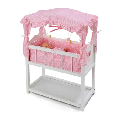 Badger Basket Doll Canopy Crib With Mobile & Storage Bins - Image 6
