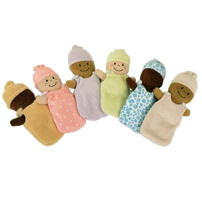 Creative Minds Basket Of Soft Babies With Removable Sack Dresses - Set Of 6