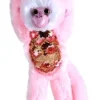Wild Republic Sequin Hanging Monkey Pink Stuffed Animal, 22 Inches