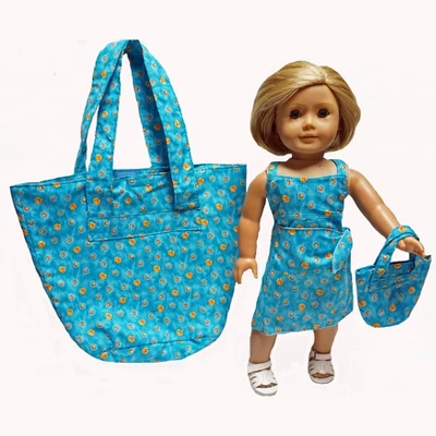 Doll Clothes Superstore Wrap Style Skirt, Top, Tote Bag Fits 18 Inch Girl Dolls And Comes With Matching Bag For Girl