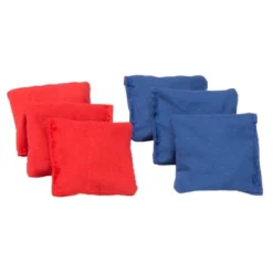 Toy Time Tabletop Mini Cornhole Set With Football Field Board - Six Beanbags