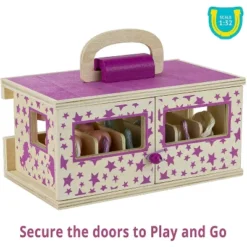 Breyer Unicorn Magic Wooden Carry Stable Playset W/ 6 Unicorns