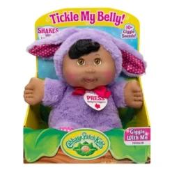 Cabbage Patch Kids Giggle With Me Purple Bunny Baby Doll With Brown Eyes