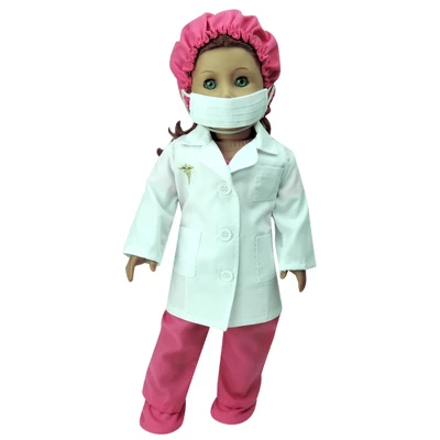Sophia’s Doll Doctor Scrubs And Lab Coat Set For 18" Dolls - Image 2