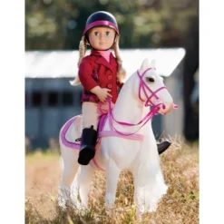 Our Generation Lily Anna With Horseback Riding Outfit & Book 18" Posable Doll