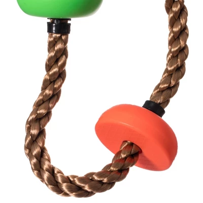 PLAYBERG Colorful Climbing Rope With Platforms Foot Holder For Kids Indoor Outdoor Backyard - Image 5