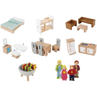 Hape Wooden 10 Room Extravagant Family Play Mansion Dollhouse Set With 4 Dolls, Realistic Effects, And Furniture Accessories For Ages 3 And Up - Image 3