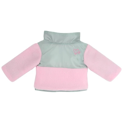 Sophia’s Fleece & Nylon Jacket For 18” Dolls, Light Pink/Silver