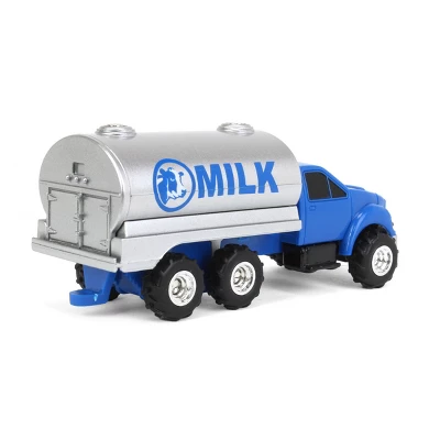 ERTL 1/64 Collect N Play Blue Tandem Milk Tank Truck, 47493 - Image 2