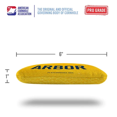 Gameday Ann Arbor Synergy Pro Yellow Cornhole Bags (Set Of 4) - Image 3