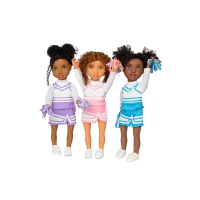 Healthy Roots Purple/White Cheerleader Outfit For Dolls - Image 2