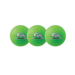 Champion Sports Low Bounce Dodgeball Set, 6", Neon Green, Set Of 6