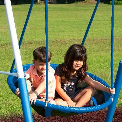 XDP Recreation Outdoor All Star Playground Backyard Kids Toddler Play/Swing Set, Space Rider, Super Disc Swing, Slide, 7 Children, Ages 3 To 8 - Image 3