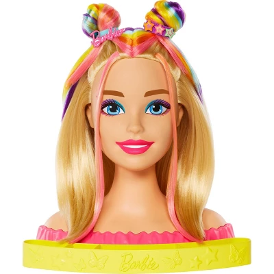 Barbie Totally Hair Neon Rainbow Deluxe Styling Head - Image 3