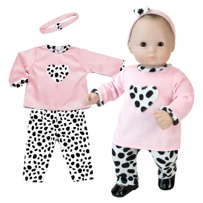 Sophia’s 3 Piece Dalmatian Print Set For 15" Dolls, Pink - Image 2