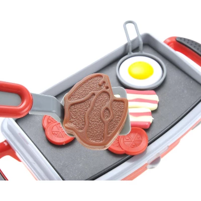 Link Worldwide Little Chef Breakfast Griddle Electric Kitchen Grill Pretend Food Playset - Red/Gray - Image 6