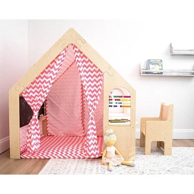 Avenlur Flair - Wooden 5 In 1 Indoor Playhouse Play Tent With Desk Table - Image 11