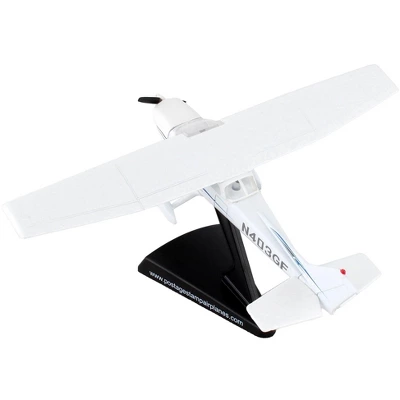 Cessna 172 Skyhawk Light Aircraft "N403GF" White 1/87 (HO) Diecast Model Airplane By Postage Stamp - Image 3