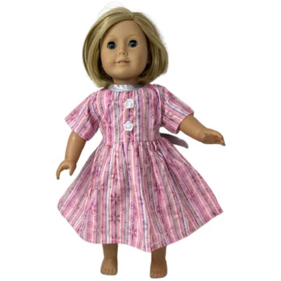 Doll Clothes Superstore Size 6 Matching Pink And Silver Dresses For Child And Doll - Image 2