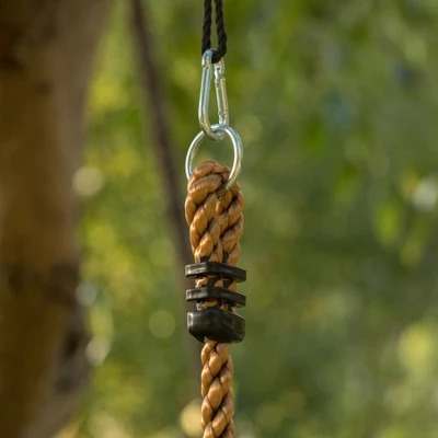 PLAYBERG Colorful Climbing Rope With Platforms Foot Holder For Kids Indoor Outdoor Backyard - Image 4