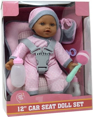 The New York Doll Collection 12 Inch Car Seat Doll Set - Image 9