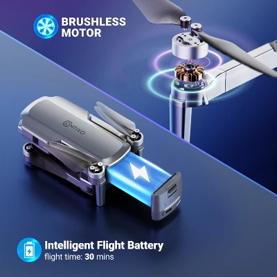 Contixo F28 Pro Foldable GPS Drone - 4K FHD Camera W GPS Control & Selfie Mode - Brushless Motor - With Carrying Case - Image 3