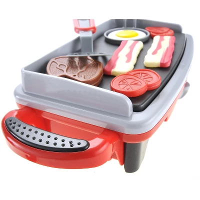 Link Worldwide Little Chef Breakfast Griddle Electric Kitchen Grill Pretend Food Playset - Red/Gray - Image 5