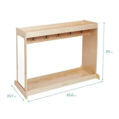 ECR4Kids Streamline Dress-Up Island, Costume Organizer, Natural