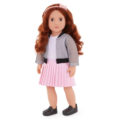 Our Generation Jacinta 18" Fashion Doll With Pink Skirt & Sweater