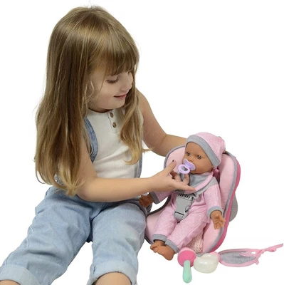 The New York Doll Collection 12 Inch Car Seat Doll Set - Image 8