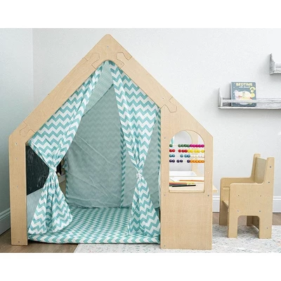 Avenlur Flair - Wooden 5 In 1 Indoor Playhouse Play Tent With Desk Table - Image 10