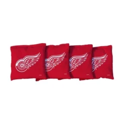 NHL Detroit Red Wings Corn-Filled Cornhole Bags Red - 4pk