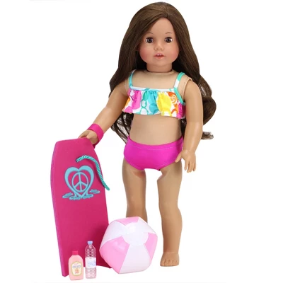 Sophia’s Bikini And Beach Accessories Set For 18" Dolls - Image 2