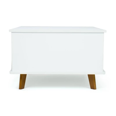 Morgan Mid-Century Kids' Activity Table With Fabric Storage Bins White/Gray - Humble Crew - Image 2