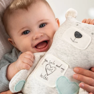 DEMDACO Poetic Threads Bear - Boy 17 Inch - Blue - Image 7