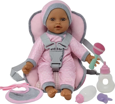 The New York Doll Collection 12 Inch Car Seat Doll Set - Image 7